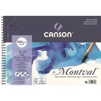 Bloco de Papel Montval Espiral 300g 12 Folhas