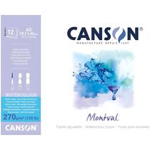Bloco de Papel Montval Rugosa A3 270g Canson 12 Folhas