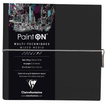 Bloco de Papel Negro Paint On Clairefontaine Multi-Técnica 250g/m² 19x19cm Bloco de Papel Negro Paint On Clairefontaine Multi-Técnica 250g/m² 19x19cm