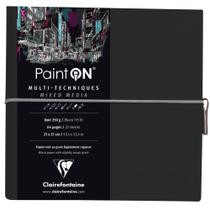Bloco de Papel Negro Paint On Clairefontaine Multi-Técnica 250g/m² 19x19cm