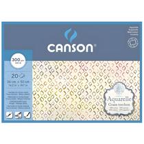 Bloco de Papel Para Aquarela Aquarelle Canson Grão Rugoso 300g 36 x 50 cm 20 Folhas - C400106445