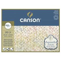 Bloco de Papel Para Aquarela Aquarelle Canson TF 300g/m² 23x31cm 20 Folhas