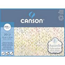 Bloco de Papel para Aquarela Canson Grão Rugoso 300g 23x31cm 20 Folhas