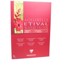 Bloco de Papel para Aquarela Clairefontaine Etival A2 200g Bloco de Papel para Aquarela Clairefontaine Etival A2 200g
