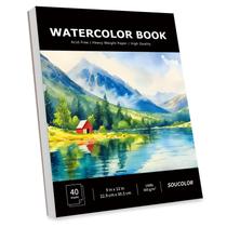 Bloco de Papel para Aquarela Soucolor 23 x 31 cm 40 Folhas 300 g/m²