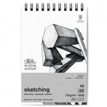 Bloco de Papel Winsor & Newton Sketch A5 110g/m² 50 Fls