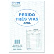 Bloco de Pedido Três Vias Azul (25x3) 215mm x 315mm