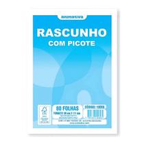 Bloco de Rascunho com Picote 8x11cm 80Fls Animativa Bloco de Rascunho com Picote 8x11cm 80Fls Animativa