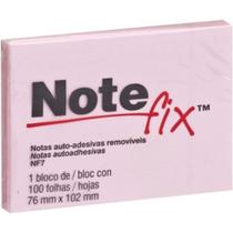 Bloco de Recado Auto-Adesivo Notefix 76x102mm 100fls Rosa