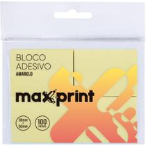 Bloco de Recado Autoadesivo 38X50MM Amarelo 4BLOCOSX100FLS
