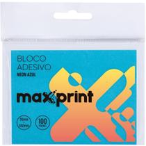 Bloco De Recado Autoadesivo 76X102Mm Azul Neon 100Fls