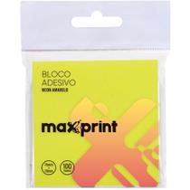 Bloco de Recado Autoadesivo 76X76MM Amarelo Neon 100F