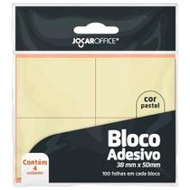 Bloco De Recado Autoadesivo Amarelo Pastel 38X50Mm 100Fls.