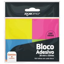 Bloco De Recado Autoadesivo Jocar Neon 38X50 100Fls. Bloco De Recado Autoadesivo Jocar Neon 38X50 100Fls.