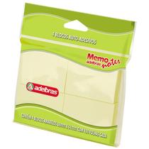 Bloco de recado autoadesivo memonote amarelo 38x50 100fls. adelbras