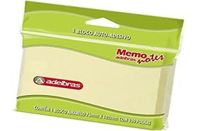 Bloco De Recado Autoadesivo Memonote Amarelo 76X102 100Fls