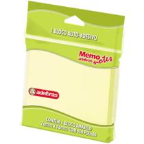 Bloco de Recado Autoadesivo Memonote Amarelo 76X76MM - 100 Folhas