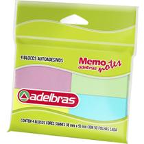 Bloco de Recado Autoadesivo Memonote COR Suave 38X51 50FLS - Pacote com 4 Bloco de Recado Autoadesivo Memonote COR Suave 38X51 50FLS - Pacote com 4