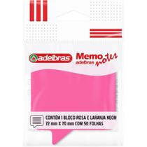 Bloco de Recado Autoadesivo Memonote Diálogo 72X70 ROSA/LARANJA