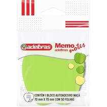 Bloco De Recado Autoadesivo Memonote Maca Vd/Am Neon 50Fls