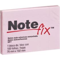 Bloco de Recado Autoadesivo Notefix 100 Folhas 76X102MM Rosa