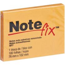 Bloco de Recado Autoadesivo Notefix 100F.76MMX102MM Laranj