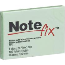 Bloco de Recado Autoadesivo Notefix 100F.76MMX102MM Verde Bloco de Recado Autoadesivo Notefix 100F.76MMX102MM Verde