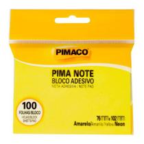 Bloco De Recado Autoadesivo Pimanote Amarelo 76X102Mm 100F