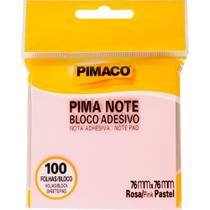 Bloco de Recado Autoadesivo Pimanote Rosa 76X76MM 100FLS