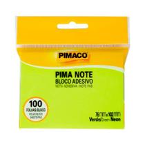Bloco De Recado Autoadesivo Pimanote Verde 76X102Mm 100Fls