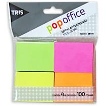 Bloco de Recado Autoadesivo POP T003 4CORES 50X40MM 400F. Bloco de Recado Autoadesivo POP T003 4CORES 50X40MM 400F.