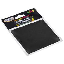 Bloco de Recado Autoadesivo SMART Notes Preto 76X76 50FL.