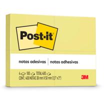 Bloco de Recado POST-IT 653 Amarelo 38X50MM 100 Folhas Pacote com 4