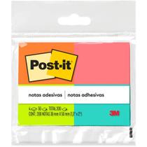 Bloco de Recado POST-IT 653 Tropical 38X50MM - 50 Folhas - Pacote com 4