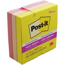 Bloco de Recado POST-IT 76MM X 76MM Alegria 90 Folhas Pacote com 3