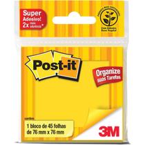 Bloco de Recado POST-IT 76X76MM Amarelo Neon 45FLS.