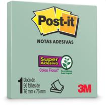 Bloco De Recado Post-It 76X76Mm Menta 90Fls.