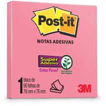 Bloco De Recado Post-It 76X76Mm Pink 90 Folhas
