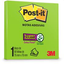 Bloco De Recado Post-It 76X76Mm Verde Limeade 90 Folhas