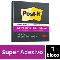 Bloco de Recado Post-It com 90 Folhas 76 x 76 mm (Preto) - 3M
