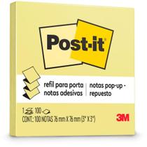 Bloco de Recado POST-IT POP UP Refil RR330 76X76 AMAR. Bloco de Recado POST-IT POP UP Refil RR330 76X76 AMAR.