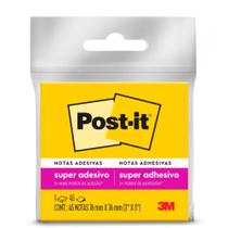 Bloco de Recado POST-IT Super Adesivo 76X76MM Amarelo Neon - 45 Folhas