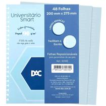Bloco de Refil Caderno Smart Universitário folhas azuis DAC Bloco de Refil Caderno Smart Universitário folhas azuis DAC