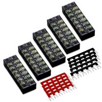 Bloco de terminais e faixa MILAPEAK 6 posições 600V 25A Bloco de terminais e faixa MILAPEAK 6 posições 600V 25A