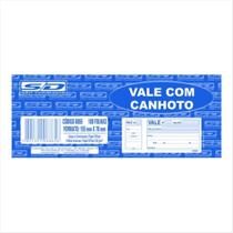 Bloco de vale com canhoto São Domingos 155X70mm 100 folhas