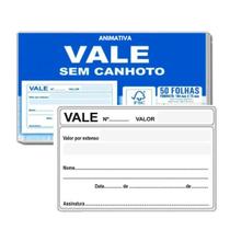 Bloco de vale sem canhoto (104 x 75mm) 100F - Pt C/ 20 blocos