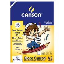 Bloco Des. Branco 140gr 7071 A3 297x420mm Canson Bloco Des. Branco 140gr 7071 A3 297x420mm Canson