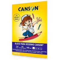 Bloco Desenho 140g A3 Branco Canson 20fls Bloco Pintura