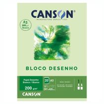 Bloco Desenho A3 Branco 200g Canson 20Fls