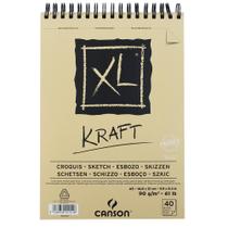Bloco Desenho A3 Canson Sketchbook Kraft Xl 90G 60 Folhas